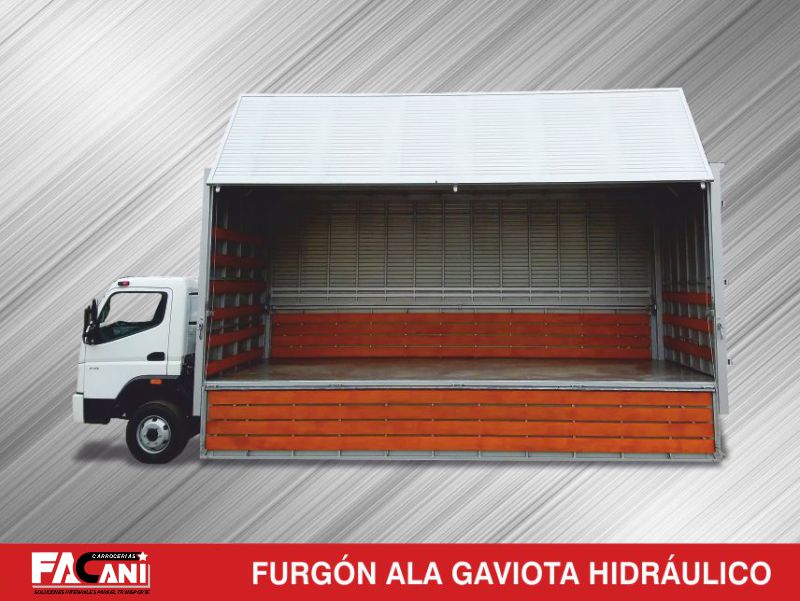 21 sobre chasis furgon ala gaviota hidraulico carrocerias facani Peru